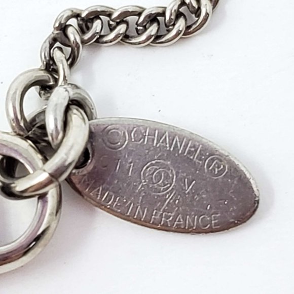 Authentic Chanel CC Necklace Silver Color - Picture 9 of 9